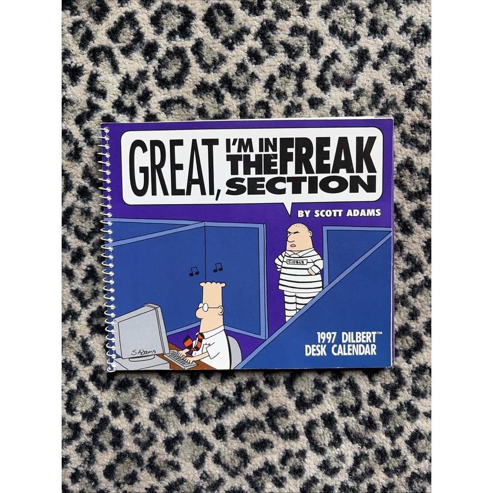 1997 Dilbert Desk Calendar Spiral Book UNUSED Scott Adams Office Humor VTG